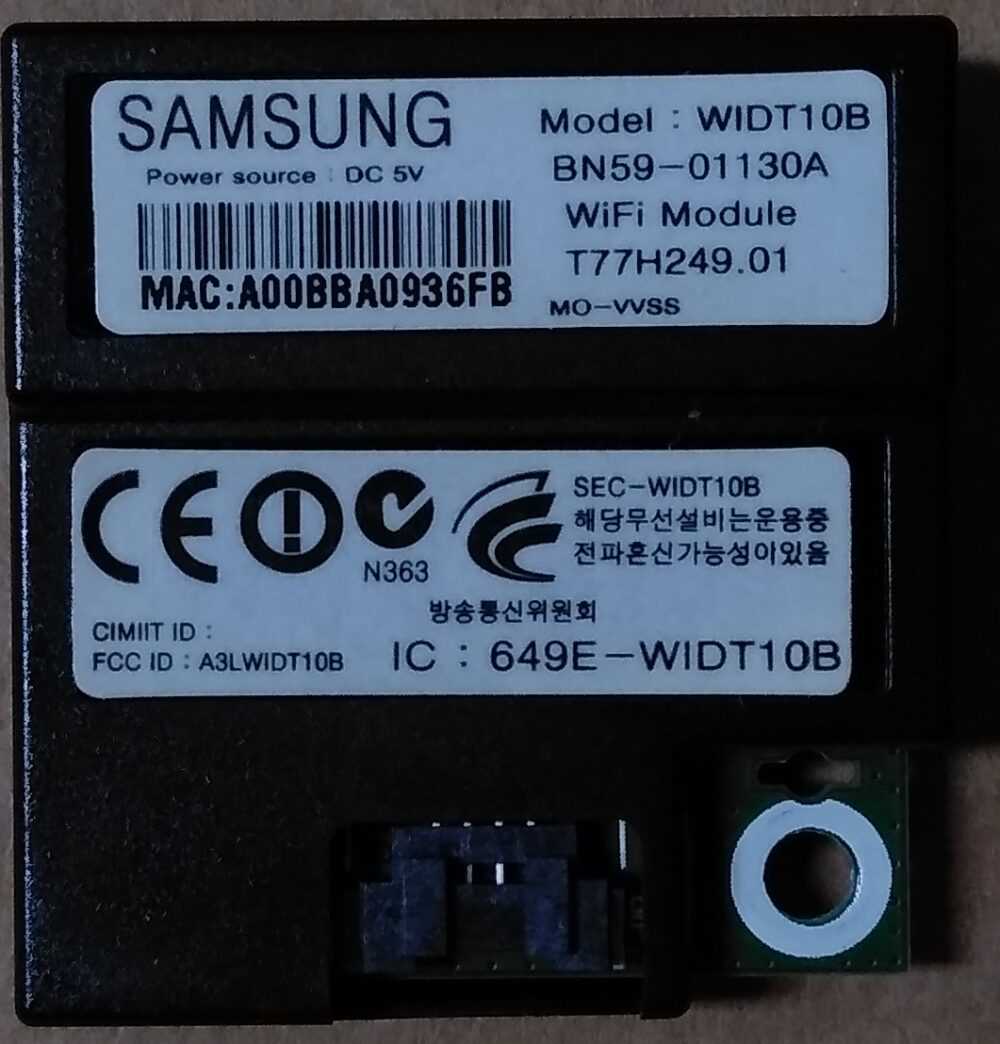 BN59-01130A - Módulo WI-FI Samsung UE40D6510WQXZT - Módulos de TV