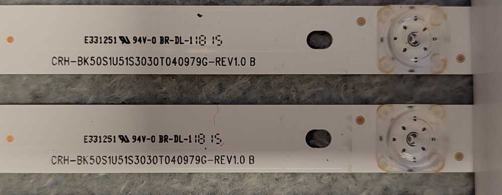 CRH-BK50S1U51S3030T040979G - Codice barre led H50A6100 TV Modules