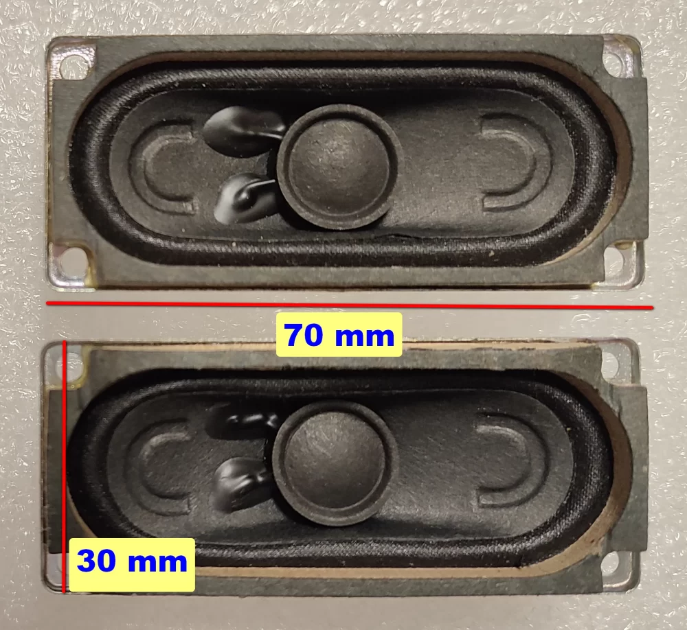 TLYDT3070-01 - Paire d'enceintes TV - 4Ohm 3W - Modules TV