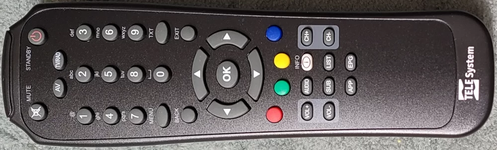TS-R-21080064 - Télécommande originale du récepteur satellite Telesystem TS9000 - Modules TV